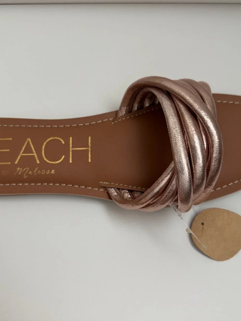 NEW IN BOX Beach by Matisse Gale Gold Slide Sandals 7M
